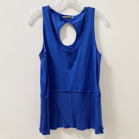 Anthropologie Little Yellow Button Signe Henley Tank Top - Size Medium - Picture 1 of 4